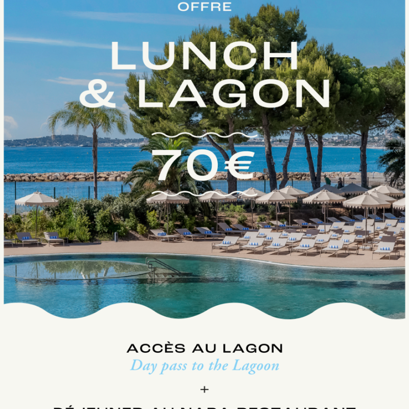 Offre lunch et lagon avec descriptif et photo du lagon du Marina Baie des Anges H�tel