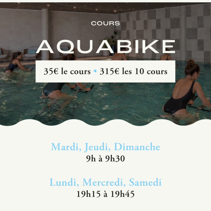Offre cours d'aquabike au Marina Baie des Anges H�tel