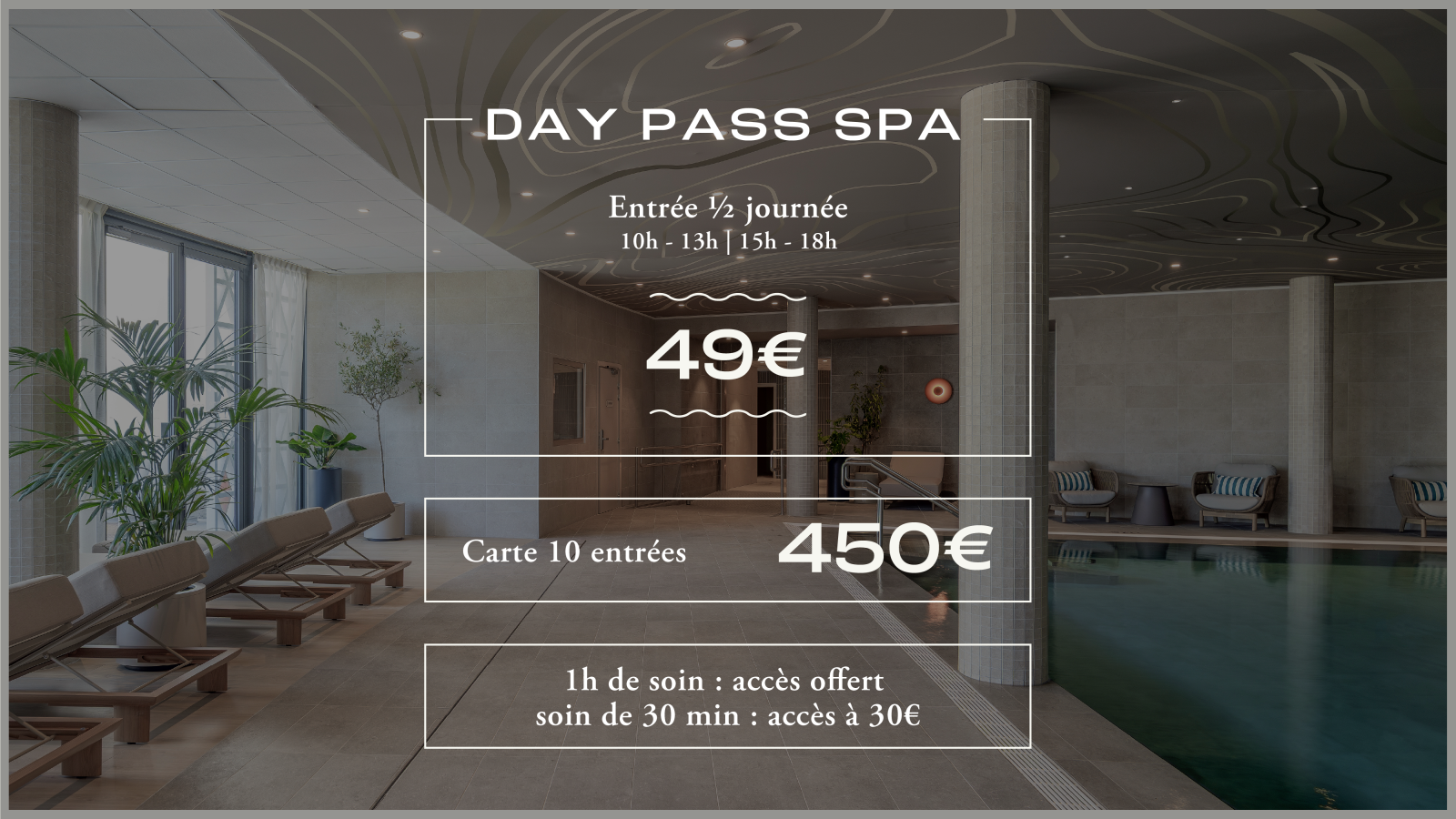 offre Day Spa � Villeneuve-Loubet � 49&euro; par personne : acc�s au Spa de 700m2 pendant une demi journ�e face � la M�diterran�e.