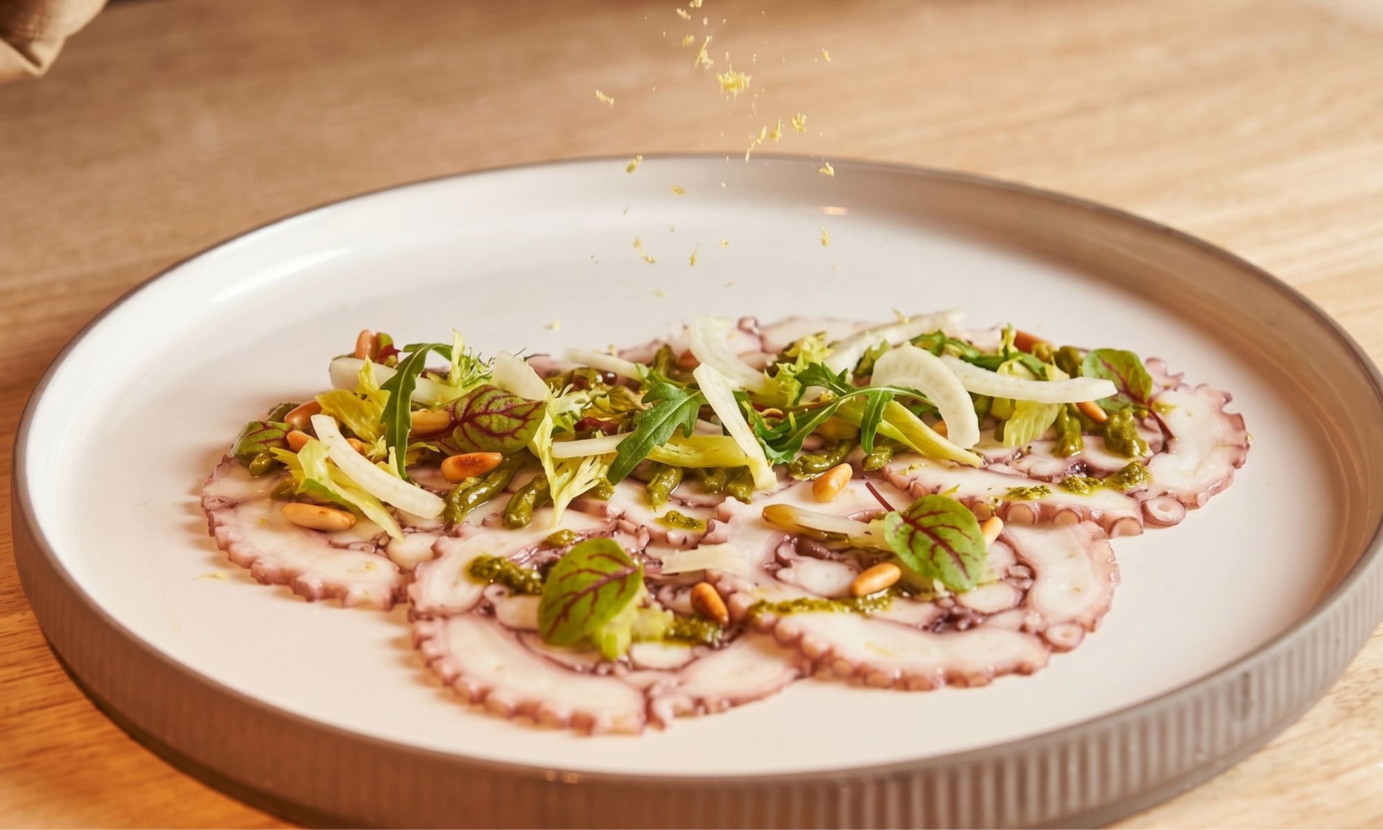Assiette NAPA Restaurant, ceviche de poulpe, C�te d'Azur, Villeneuve-Loubet