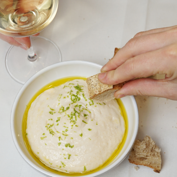 Houmous, tapas NAPA restaurant, cote d'azur, Marina Baie des Anges