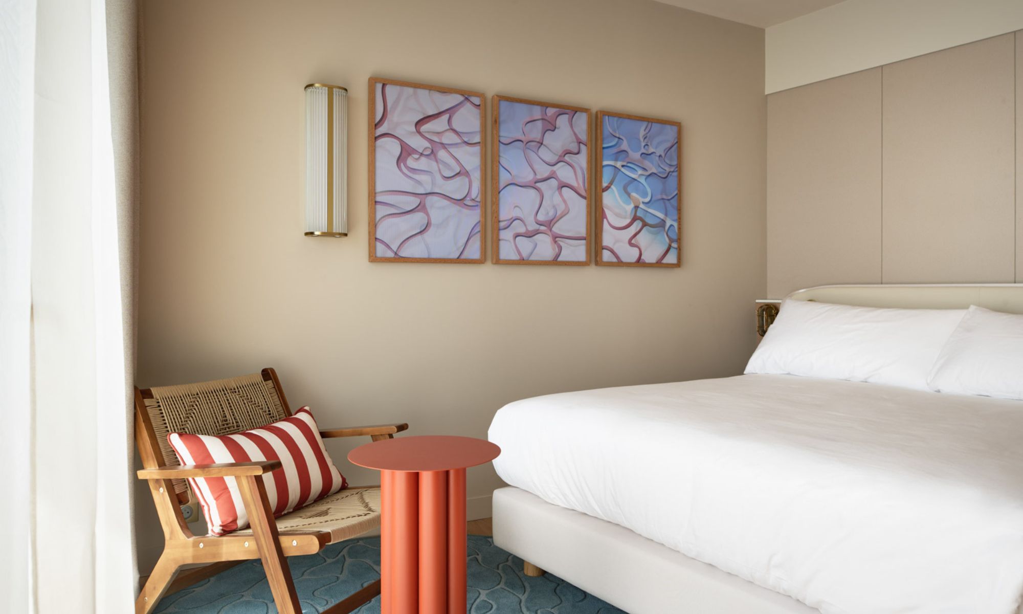 Lit King Size , Chambre Côté Jardin, Marina Baie des Anges Hôtel Villeneuve-Loubet